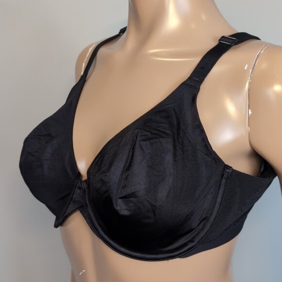 💙Penningtons Ti Voglio Sofia Soft Cup Microfibre Bra Black Mesh Underwire 42C - Picture 6 of 12